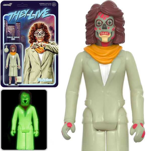 They Live (Sie Leben) Female Ghoul Glow in the Dark 3 3/4-Inch ReAction Actionfigur