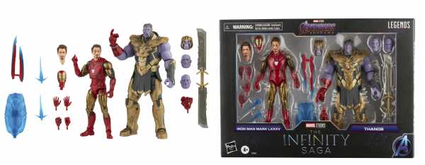 VORBESTELLUNG ! Marvel Legends Series Infinity Saga Iron Man & Thanos (Endgame) Actionfiguren 2-Pack