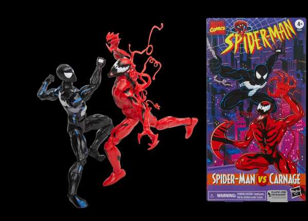 Marvel Legends Series Spider-Man & Carnage VHS Box Actionfiguren 2-Pack