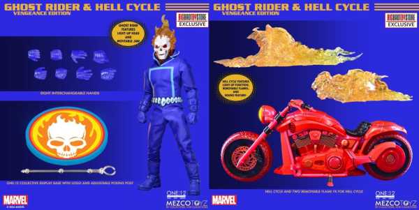VORBESTELLUNG ! ONE-12 COLLECTIVE MARVEL GHOST RIDER & HELL CYCLE ACTIONFIGUR & VEHICLE SET EXCL.