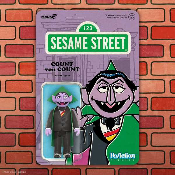 VORBESTELLUNG ! Sesame Street (Sesamstraße) Count von Count 3 3/4-Inch ReAction Actionfigur