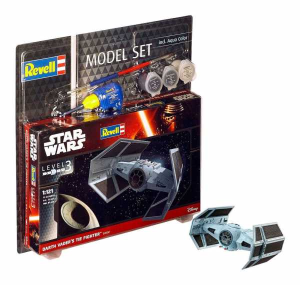 AUF ANFRAGE ! Star Wars 1/121 Model Set Darth Vader's TIE Fighter 7 cm Modellbausatz