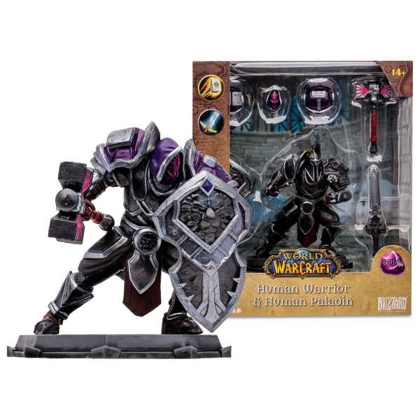McFarlane Toys World of Warcraft Wave 1 Human Warrior Paladin Epic 1:12 Scale Posed Figure