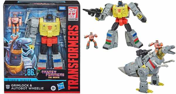 VORBESTELLUNG ! Transformers Studio Series 86-06 Leader Grimlock and Autobot Wheelie Actionfigur