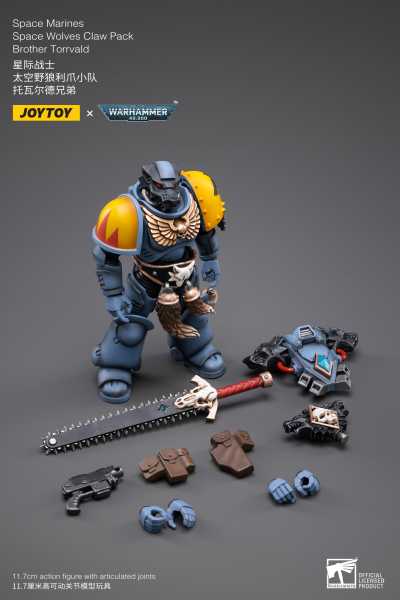 JOY TOY WARHAMMER 40K SPACE WOLVES CLAW PACK BROTHER TORRVALD 1/18 ACTIONFIGUR