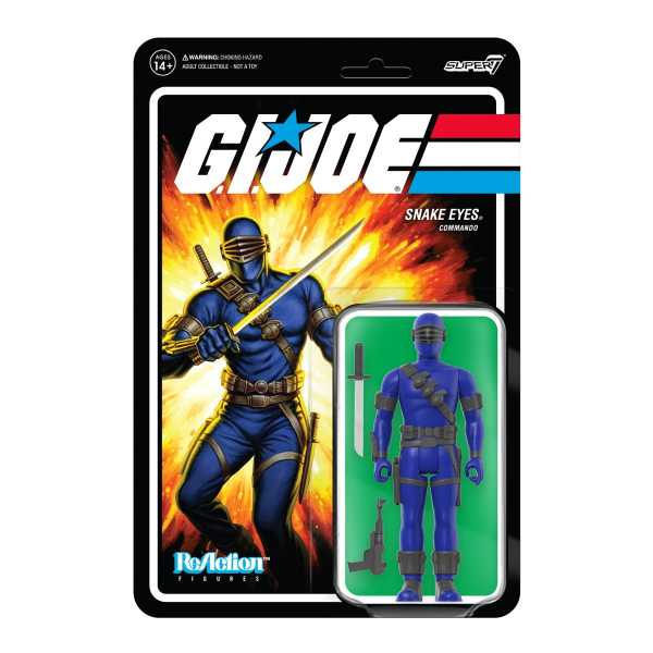 VORBESTELLUNG ! G.I. Joe Snake Eyes (Recolor) 3 3/4-Inch ReAction Actionfigur
