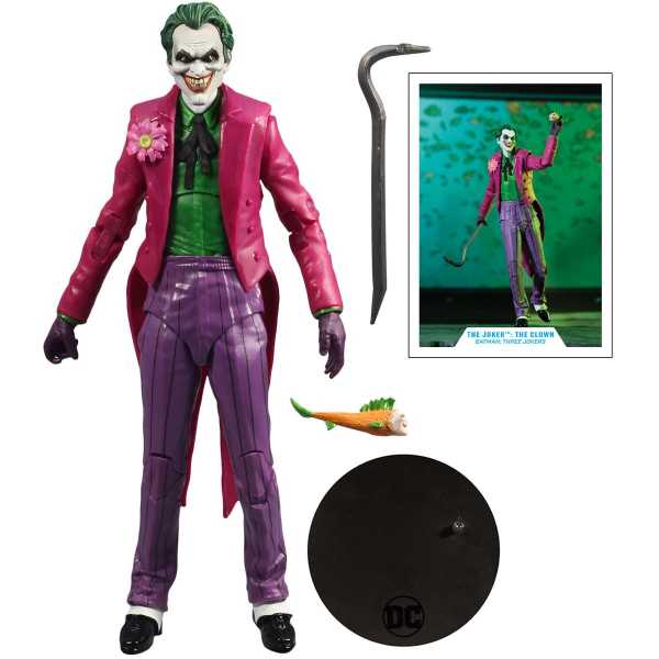 McFarlane Toys DC Multiverse Batman: Three Jokers Wave 1 The Joker: The Clown 7 Inch Actionfigur