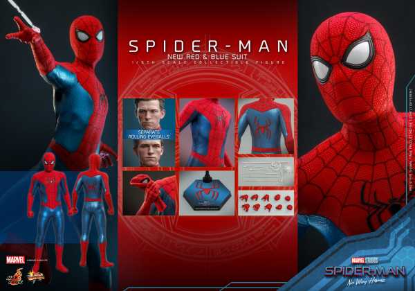 VORBESTELLUNG ! Hot Toys Spider-Man: No Way Home MMP Spider-Man (New Red and Blue Suit) Actionfigur