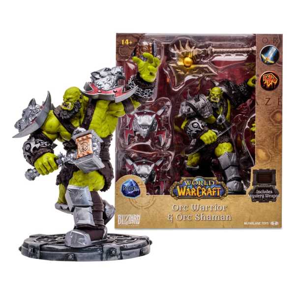 McFarlane Toys World of Warcraft Wave 1 Orc Warrior Shaman Rare 1:12 Scale Posed Figure