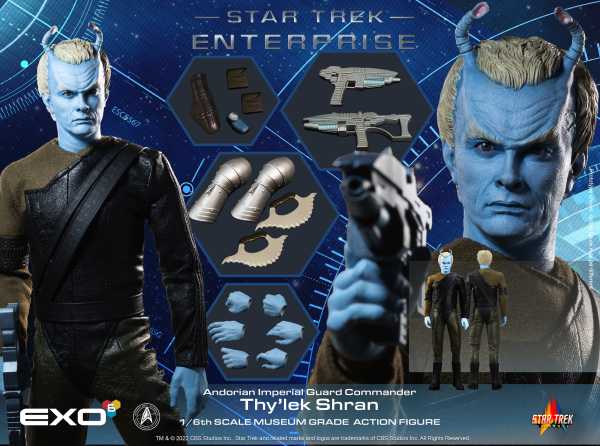 Star Trek Enterprise Andorian Imperial Guard Commander Thy'lek Shran 1:6 Actionfigur