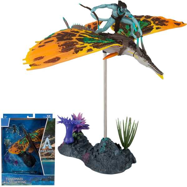 McFarlane Toys Avatar: Way of Water World of Pandora Deluxe Tonowari and Skimwing Actionfiguren Set