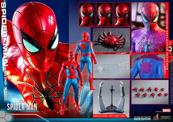 Marvel's Spider-Man Video Game 1/6 Spider-Man (Spider Armor MK IV) 30cm Actionfigur