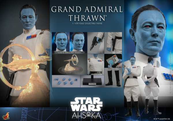 VORBESTELLUNG ! Hot Toys Star Wars: Ahsoka 1/6 Grand Admiral Thrawn 32 cm Actionfigur
