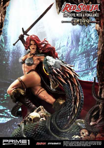 AUF ANFRAGE ! Red Sonja Red Sonja She-Devil with a Vengeance 79 cm Statue Deluxe Version