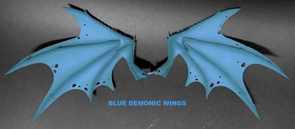 Mythic Legions: Arethyr Blue Demonic Wings Zubehör-Set für Actionfiguren