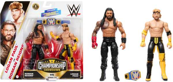 VORBESTELLUNG ! WWE Championship Showdown Series 15 Roman Reigns vs. Logan Paul Actionfiguren 2-Pack