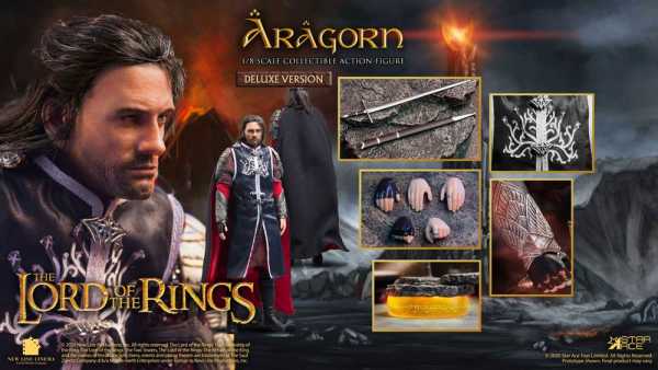 Herr der Ringe (Lord Of The Rings) Real Master Series 1/8 Aragorn 2.0 23 cm Actionfigur DLX Version