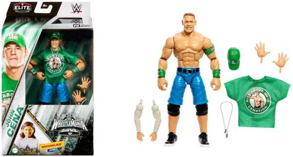 WWE WrestleMania Elite 2024 Build-A-Nicholas John Cena BaF Actionfigur