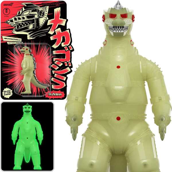 SDCC 2022 Godzilla Toho ReAction Mechagodzilla (Glow in the Dark) 10 cm Actionfigur