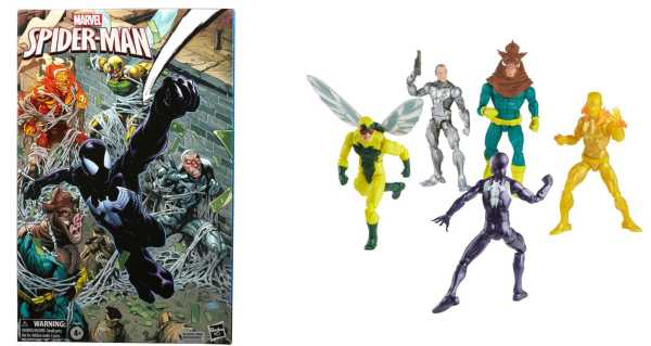 Marvel Legends Spider-Man, Silvermane, Human Fly, Molten Man & Razorback 15 cm Actionfiguren 5-Pack