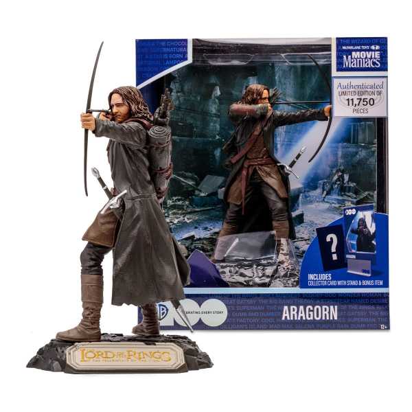 Movie Maniacs WB 100: Lord of the Rings Aragorn 6 Inch Posed Figur Limited Edition