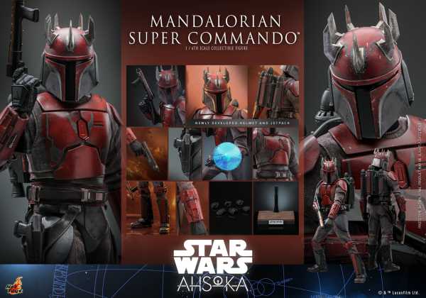 VORBESTELLUNG ! Hot Toys Star Wars: Ahsoka 1/6 Mandalorian Super Commando 31 cm Actionfigur