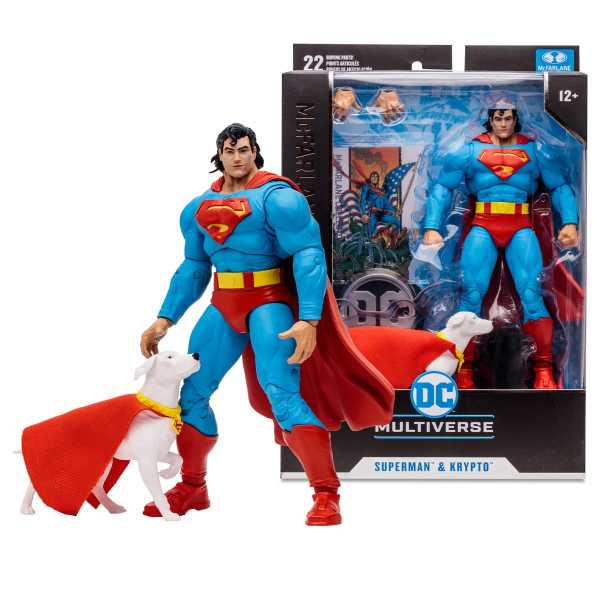 McFarlane DC Collector Edt. Return of Superman Superman & Krypto 7 Inch Actionfigur