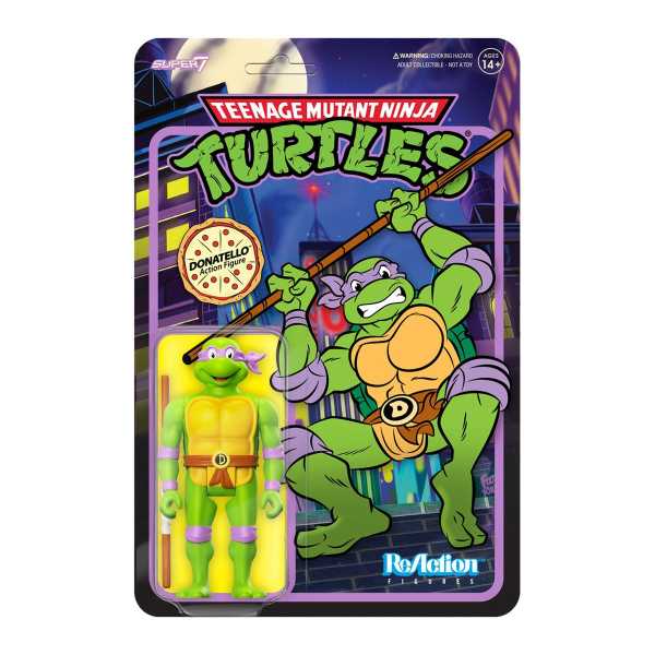 Teenage Mutant Ninja Turtles Donatello Toon 3 3/4-Inch ReAction Actionfigur