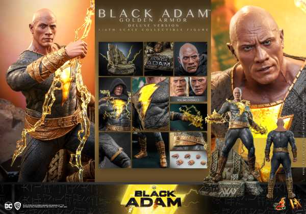 VORBESTELLUNG ! Hot Toys Black Adam DX 1/6 Black Adam (Golden Armor) Actionfigur Deluxe Version