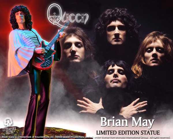 VORBESTELLUNG ! Rock Iconz Queen Brian May II (Sheer Heart Attack Era) 23 cm Statue