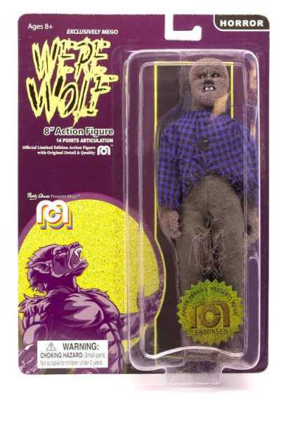 Mego Horror Werewolf (Flocked) 20 cm Actionfigur