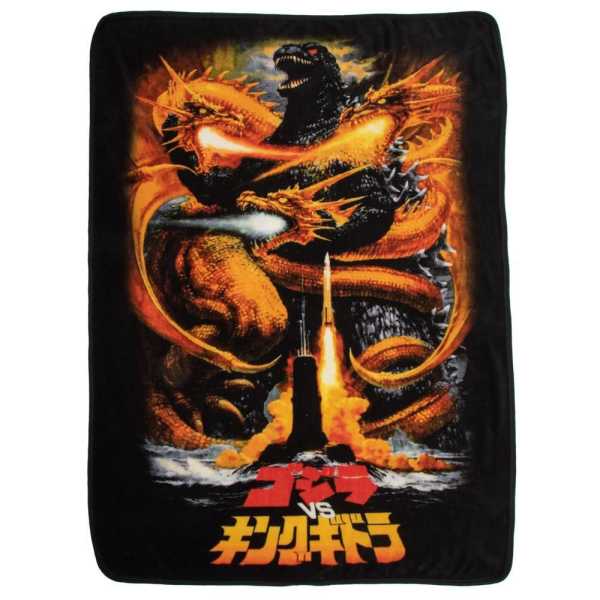 Godzilla Fleece Throw Blanket Fleecedecke