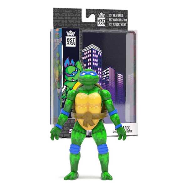 Teenage Mutant Ninja Turtles BST AXN NES 8-Bit Leonardo Exclusive 13 cm Actionfigur