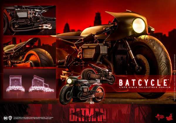 AUF ANFRAGE ! Hot Toys The Batman Movie Masterpiece 1/6 Batcycle 42 cm Fahrzeug