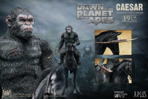 Planet der Affen (Planet of the Apes): Revolution Caesar with Spear 39 cm Soft Vinyl Statue