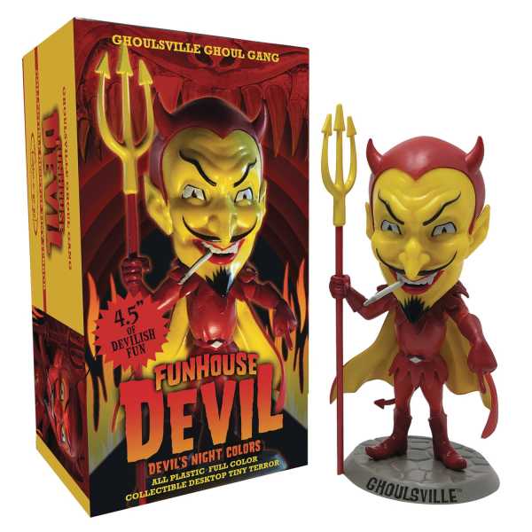 FUNHOUSE DEVIL TINY TERROR DEVILS NIGHT PX FIGUR WITH SIGNED CARD