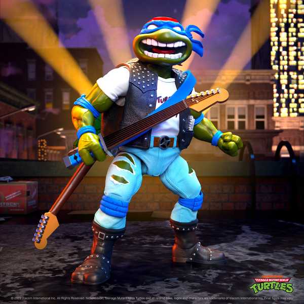 VORBESTELLUNG ! Teenage Mutant Ninja Turtles Ultimates Classic Rocker Leonardo Actionfigur