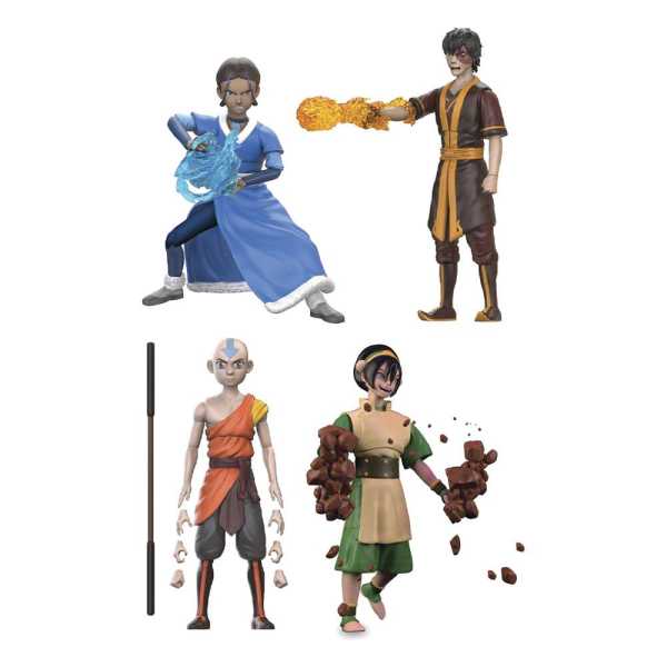 BST AXN Avatar - Der Herr der Elemente Powers 13 cm Actionfiguren 4-Pack