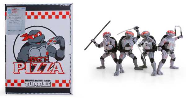 BST AXN Teenage Mutant Ninja Turtles Battle Damaged 13 cm Actionfiguren 4er-Pack