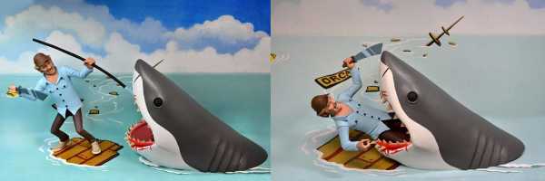 NECA Der weiße Hai (Jaws) Toony Terrors Jaws & Quint 15 cm Actionfiguren Doppelpack