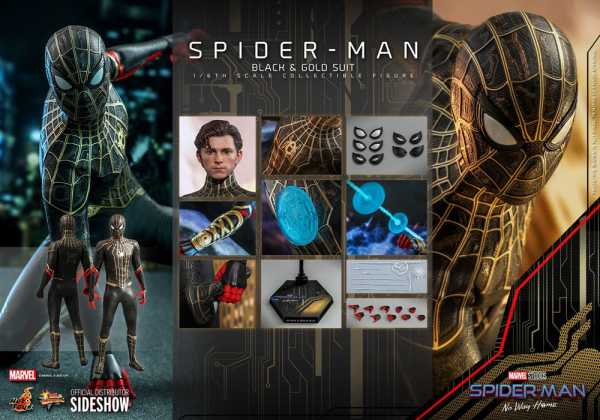 AUF ANFRAGE ! Spider-Man: No Way Home Movie 1/6 Spider-Man (Black & Gold Suit) 30 cm Actionfigur