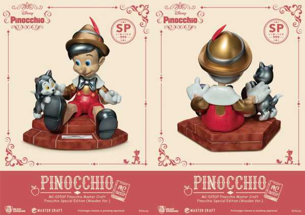 VORBESTELLUNG ! Disney MC-025SP Pinocchio 27 cm Master Craft Statue Special Edition Wooden Version