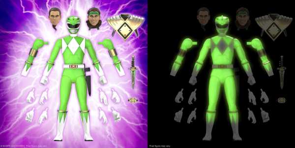 VORBESTELLUNG ! Power Rangers Ultimates Mighty Morphin Green Ranger Glow-in-the-Dark Actionfigur