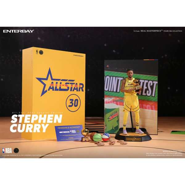 NBA Collection Real Masterpiece Stephen Curry Actionfigur All Star 2021 Special Edt.