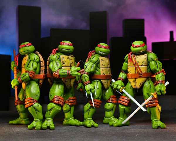 VORBESTELLUNG ! NECA TMNT Mirage Comics Leonardo, Raphael, Michelangelo, & Donatello Actionfiguren