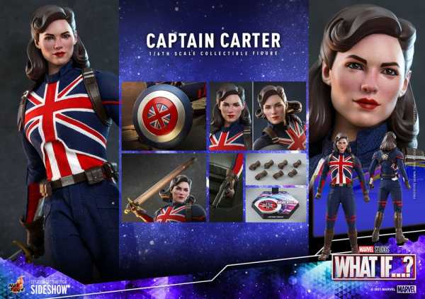 AUF ANFRAGE ! Hot Toys What If...? 1/6 Captain Carter 29 cm Actionfigur