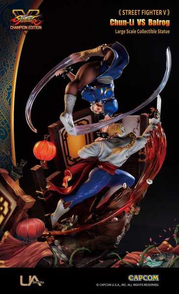 AUF ANFRAGE ! Street Fighter V Log Collection Chun-Li vs Balrog 50 cm Statue