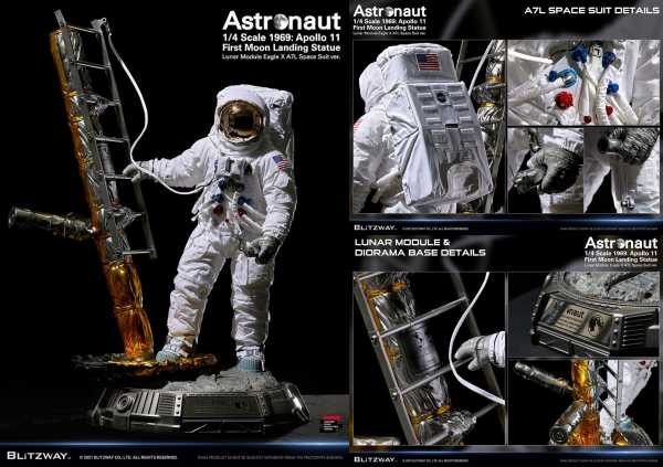The Real 1/4 Astronaut Apollo 11 : LM-5 A7L Version 79 cm Superb Scale Hybrid Statue