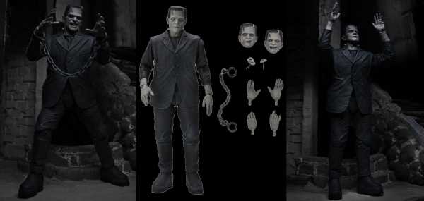 NECA Universal Monsters Ultimate Frankenstein's Monster (Black & White) 18 cm Actionfigur