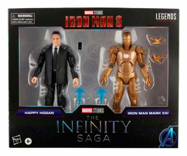 Marvel Legends 2021 Infinity Saga Happy Hogan & Iron Man 15 cm Actionfiguren 2-Pack